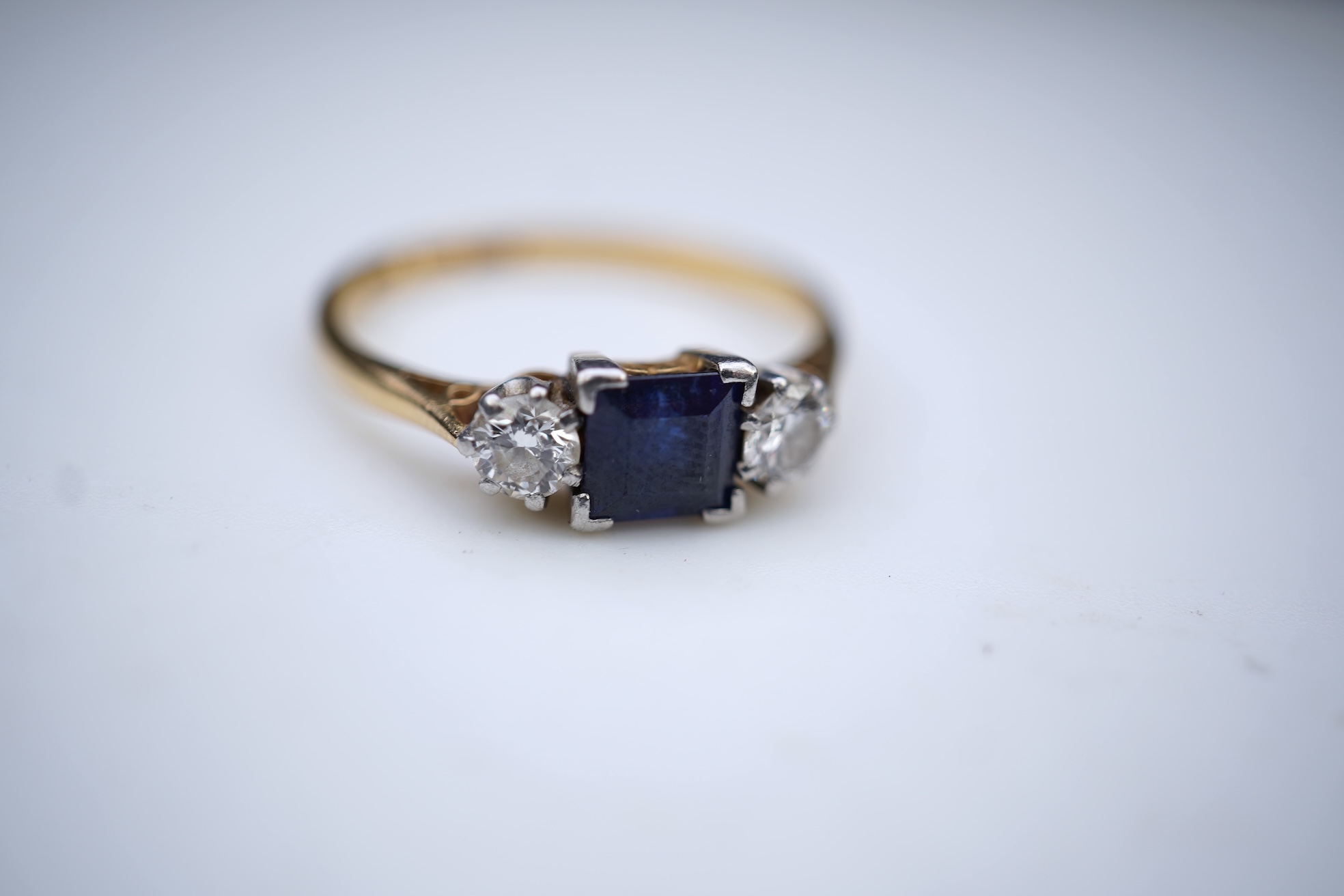 A sapphire and diamond ring